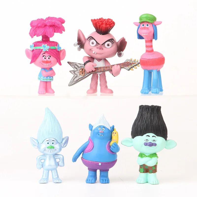 6 шт./набор декоративные куклы Hasbro для троллей эльфов|Игровые фигурки и