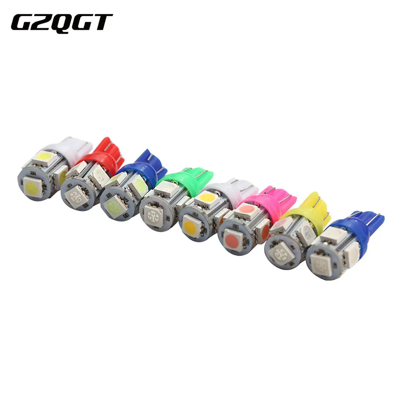 

500x White Red Blue T10 W5W 5050 5SMD Car LED Wedge Light 168 194 192 DC 24V License Plate Bulbs Marker Light Reading Dome Lamp