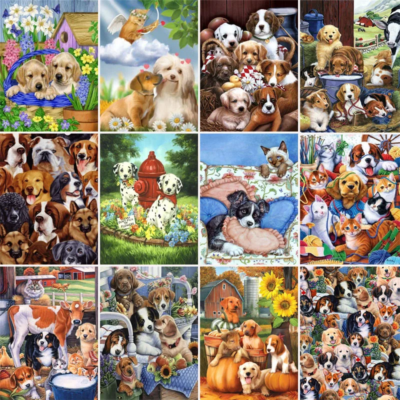 5D DIY Алмазная картина животное собака Вышивка крестом полная вышивка 3D