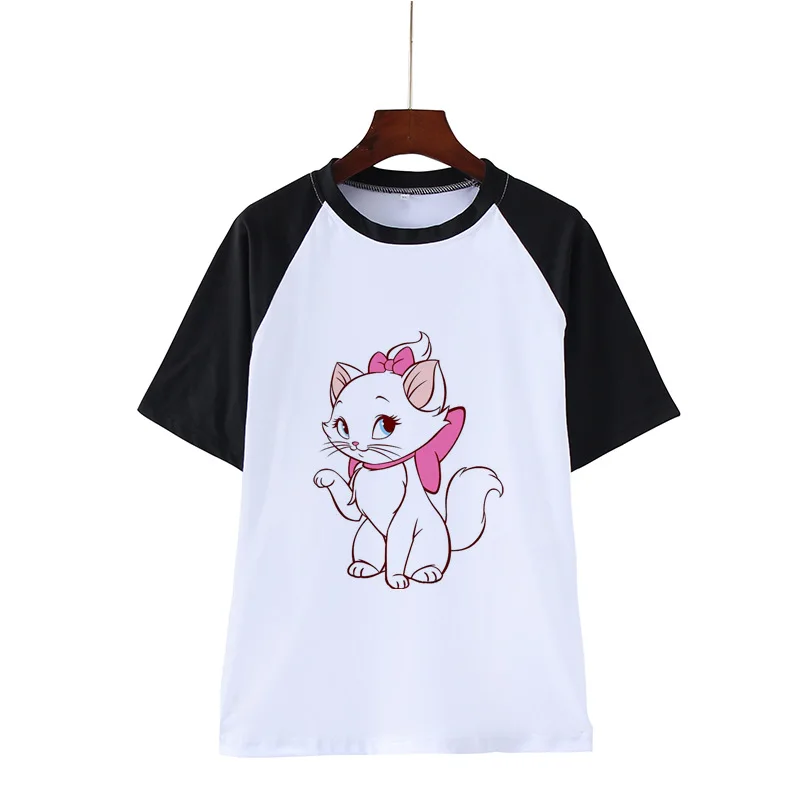 

Spring/summer 2021 ms with short sleeve T-shirt animal animated cartoon printed sets comfortable round collar