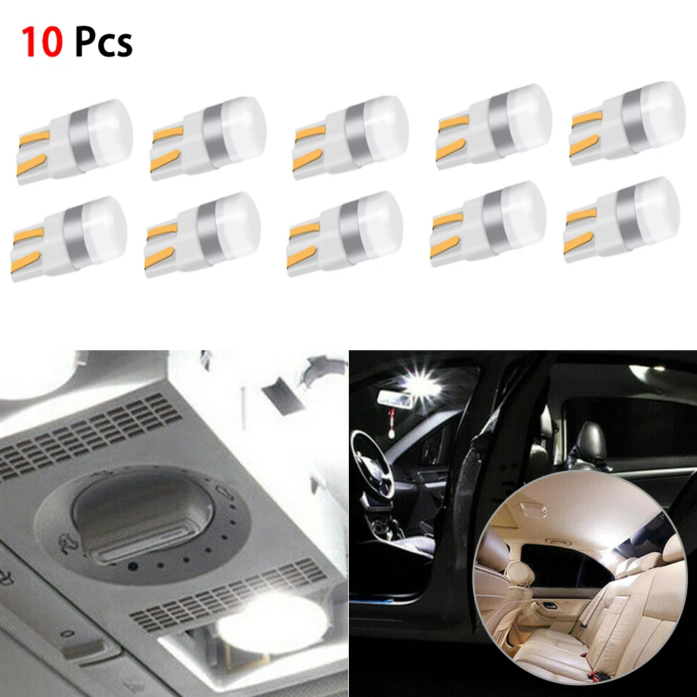 10x Белая светодиодная лампа Canbus T10 W5W 3030 SMD автомобисветильник для чтения в