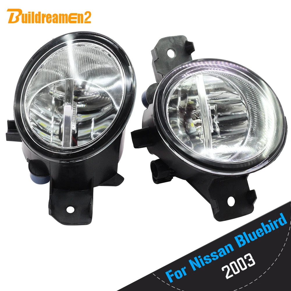 

Buildreamen2 для Nissan Bluebird 2003 автомобиля 4000LM H11 Светодиодный лампа правый + левый туман светильник дневного светильник 12V Высокая яркость