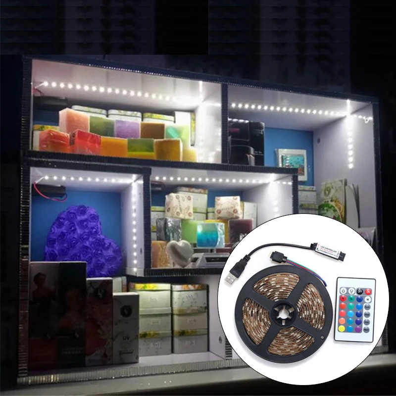 

LED Strip Light Strip Multi Color Flexible USB SMD2835 TV Party Waterproof LED String Kitchen Home Lighting 24 Keys Night Lamp