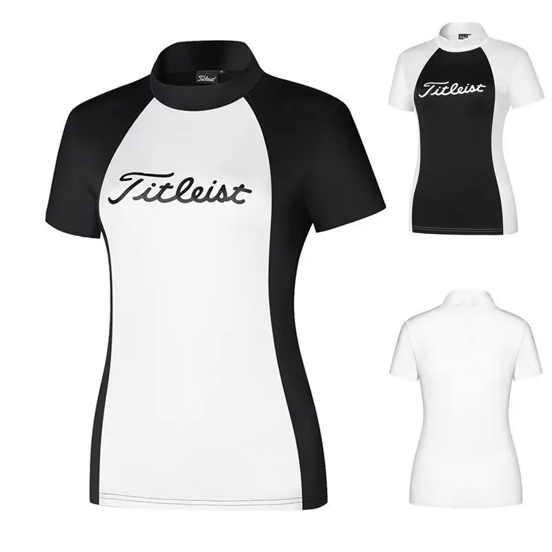

2021 Golf Lidies T-shirt Short-Sleeved Polyester Summer Outdoor Sports Sweat-Absorbent Clothing