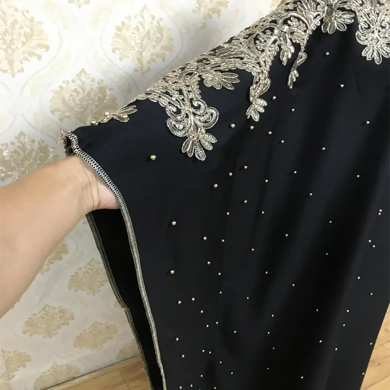 

Muslim Kaftan Abaya Dresses Tunic Ramadan Islamic Women Batwing Sleeve Lace Beading Loose Outwear Caftan Dubai Arab Long Robe