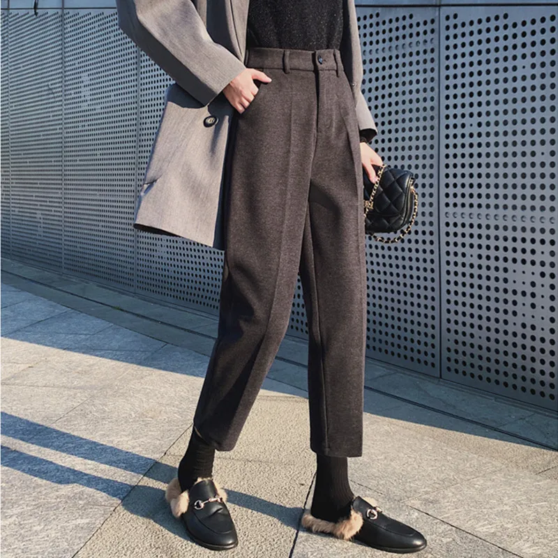 

NEW Women Pants Clothes Streetwear Fall Fashion Korean Style Wide Leg Trousers Harajuku Baggy Black Lounge High Waisted Vintage