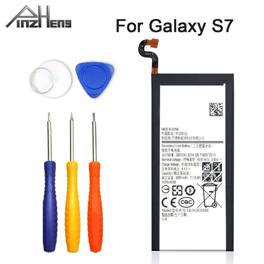 Оригинальный аккумулятор PINZHENG для мобильного телефона Samsung Galaxy S7 G930F G9300 G930 3000 мАч