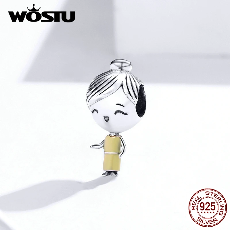 WOSTU Семейные Подвески для мамы и папы из стерлингового серебра 925 пробы бусины