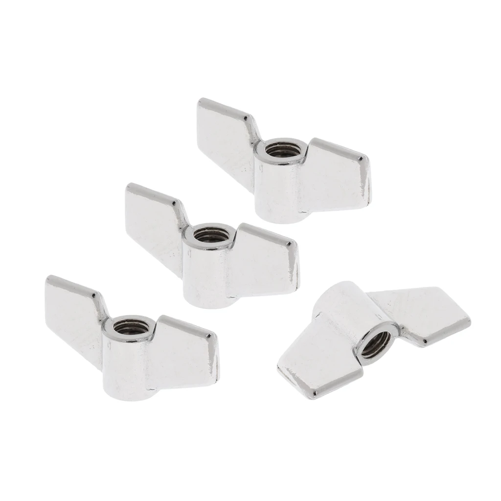 4x быстроразъемные Cymbal Stand Wingnuts серебряные детали ударного инструмента|Детали и