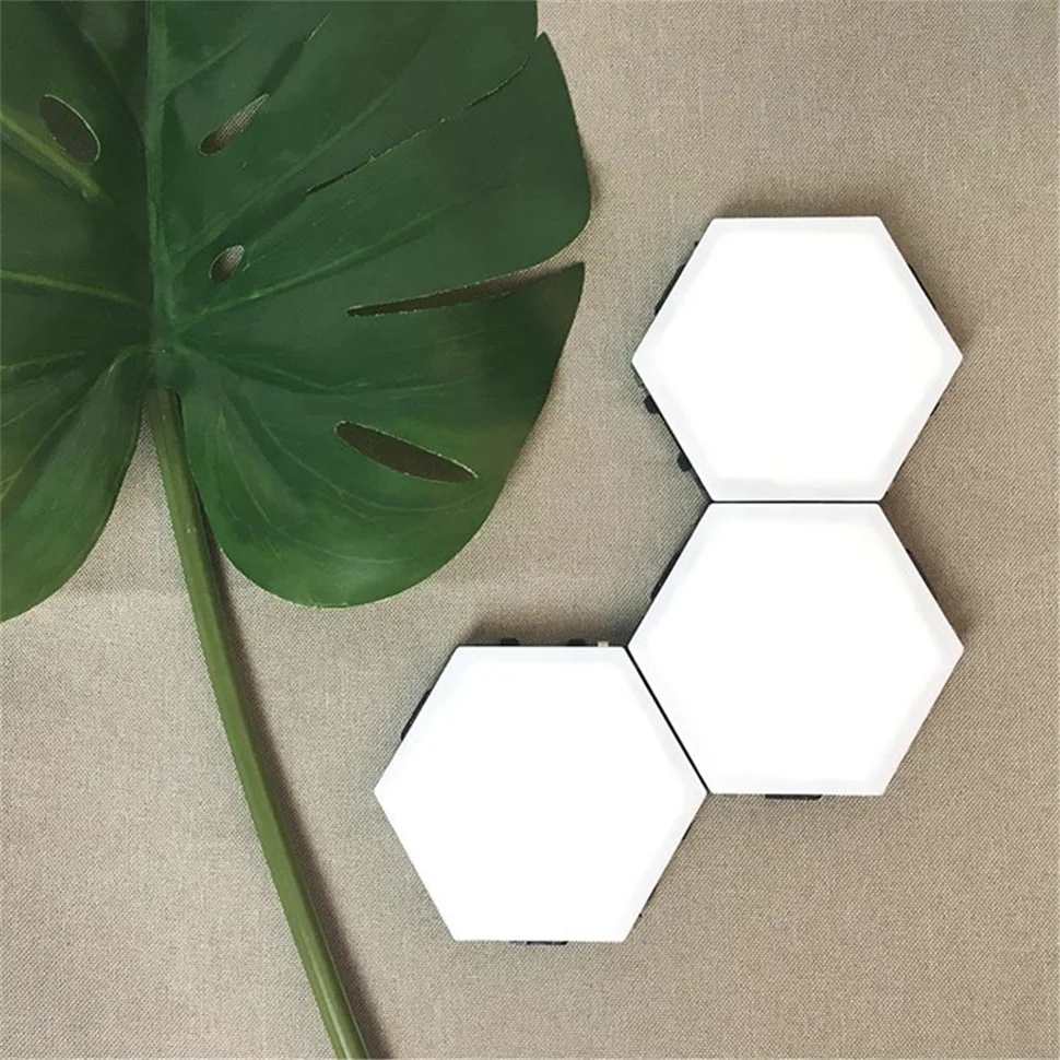 

Квантовая модульная светодиодная лампа с сенсорным датчиком, ночник с магнитным модулем, украшение «сделай сам» с узором, настенная тылова...