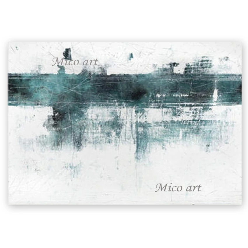 

Blue Texture Acrylic Abstract Simple Design Oil Painting Canvas Wall Art Unframed Free Shipping Hand-painted Paintings Artwork