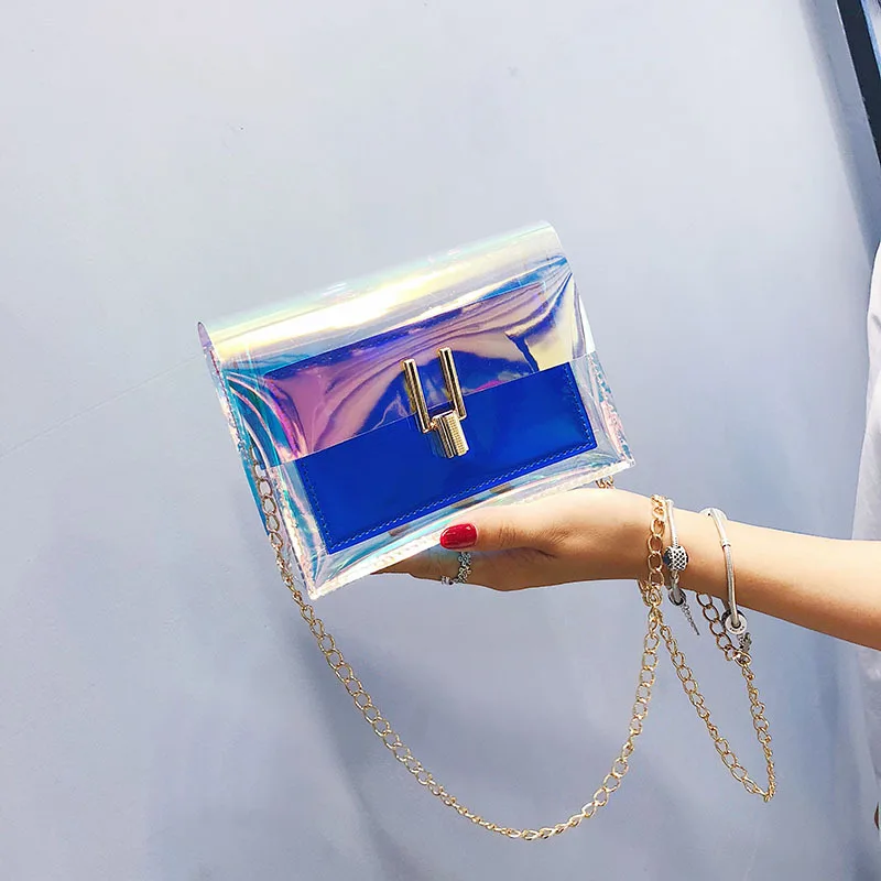 

Women Shoulder Bag Fashion Laser Transparent Crossbody Bags Messenger Shoulder Beach Bag 2020 New Design Shoulder Bags
