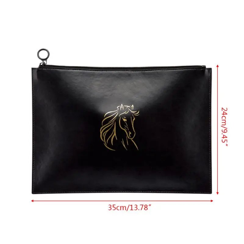 

A4 Multi-function Leather Document Bag File Folder Manager Organizer Storage Bag Meeting Travel Conference Holder