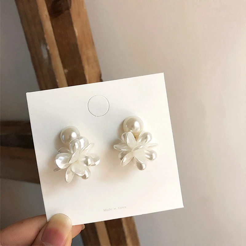 Корейские новые элегантные серьги капли с искусственным жемчугом классические