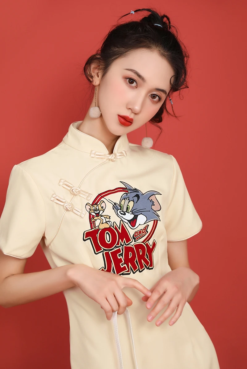 

Short Sleeve Dress Cheongsam Qipao Chinese Dress Chinese Qipao Chinese Traditional Dressl