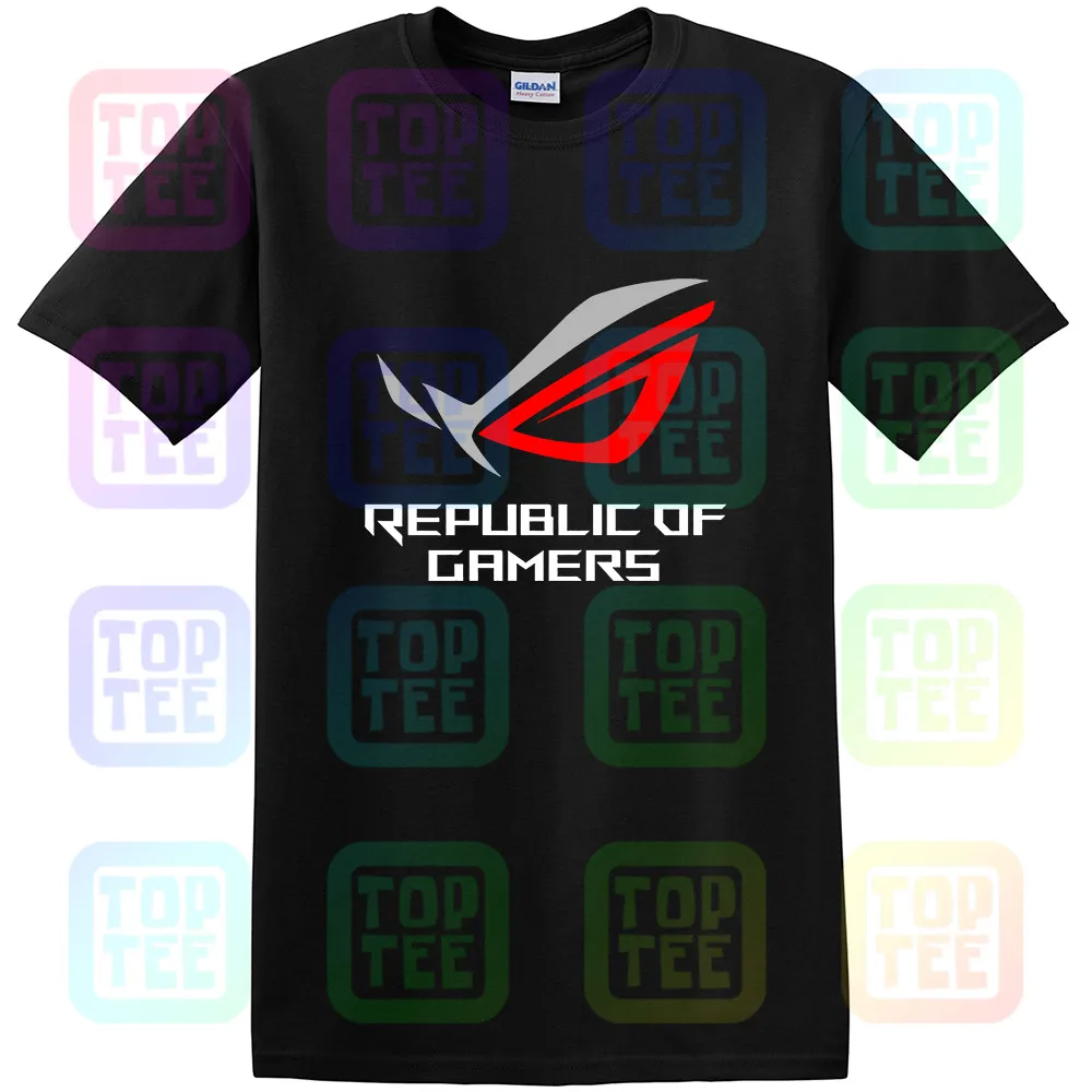 Черная футболка ASUS RoG размеры S M L XL 2XL|Мужские футболки| |