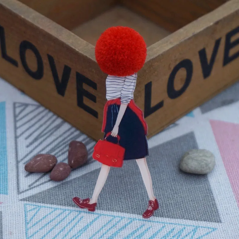 Брошь шляпа Новый Diy креативные милые женские Необычные значки булавки для