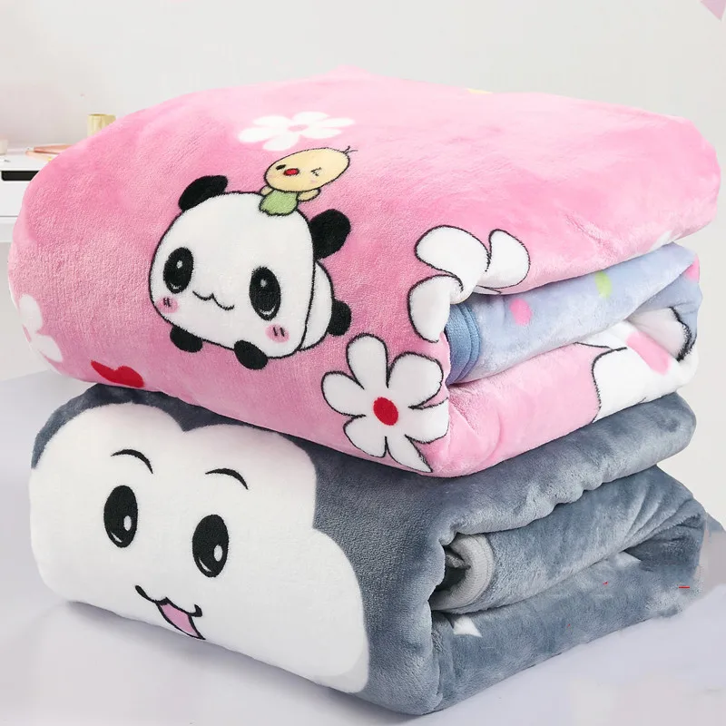 Зимнее теплое фланелевое одеяло для кровати 200x230 см Коралловое Фланелевое