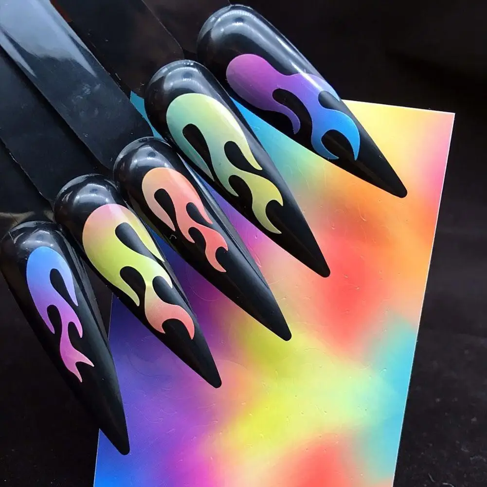 6 шт. модная блестящая Лазерная Фольга для маникюра Bling Broken glass Foils Finger Stencil наклейка рукоделие Маникюр Красота наклейки
