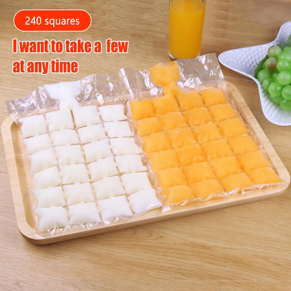 Новинка 10 шт. форма кубика льда само-уплотнение пакеты для кубиков прозрачная