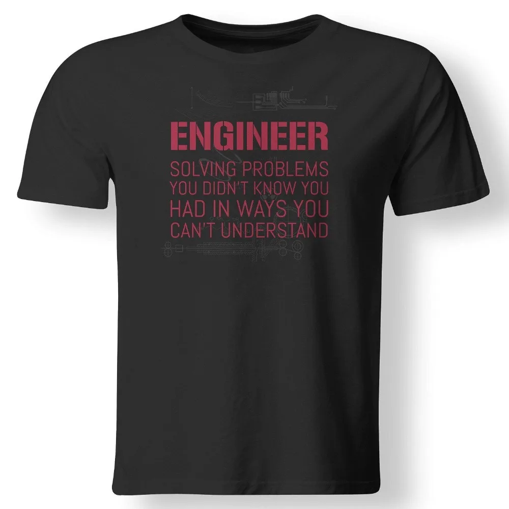 Футболка с надписью Engineer Definition resuling Problem брендовая футболка 2019 Мужская коротким
