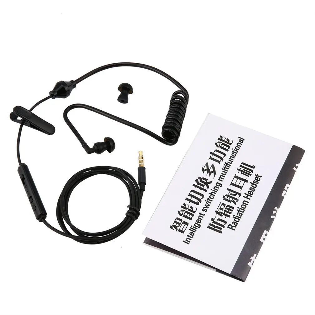 

2021 New Professional 3.5mm Air Tube Headset Anti-radiation Stereo Earphone Covert Acoustic Tube Earpiece for Smartphone