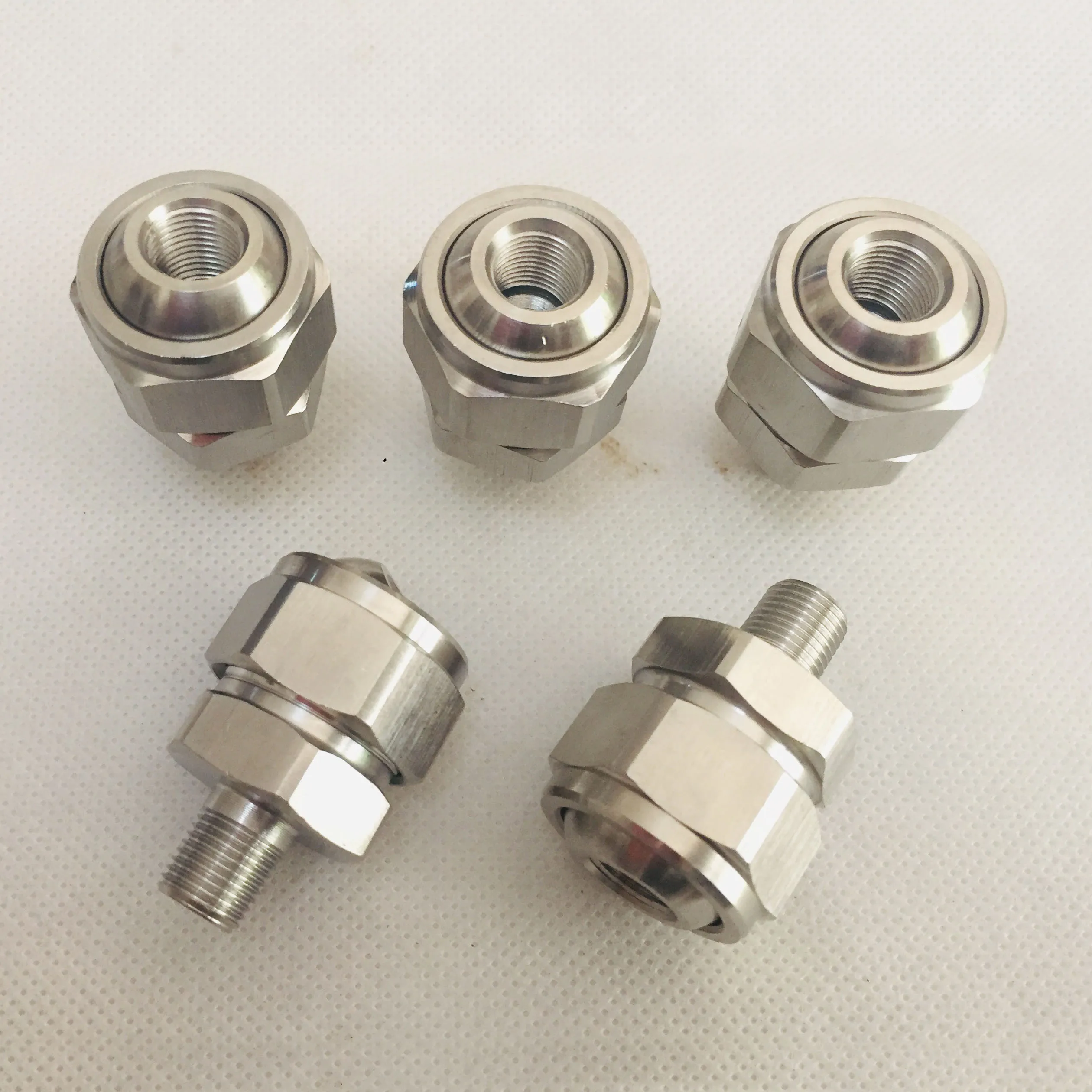 ( 10 pcs/lot )1/8" 1/4" Universal rotating nozzle connection base joint, fan-shaped cone and other industrial nozzle bases