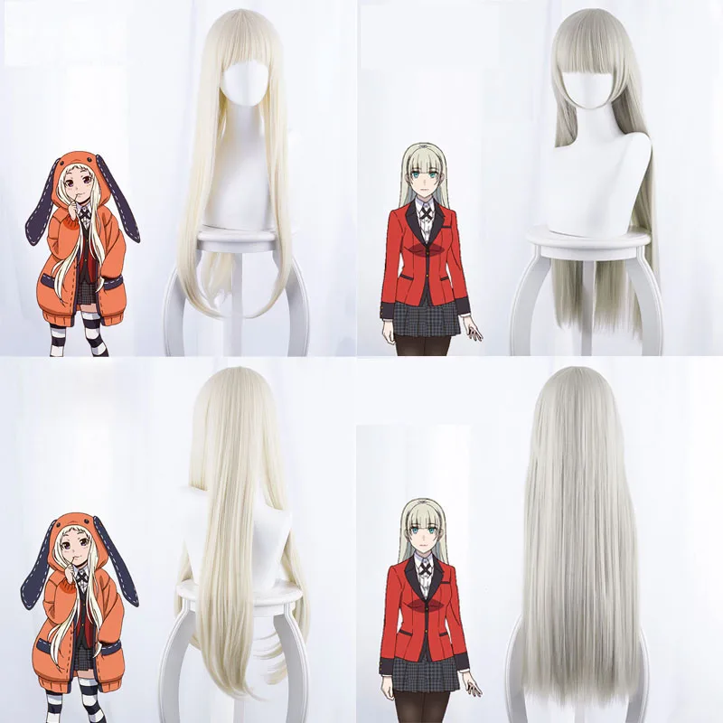 

Anime Kakegurui Compulsive Gambler Cosplay Wigs Runa Yomozuki Ririka Momobami Cosplay Wigs Heat Resistant Synthetic Wig +Wig Cap