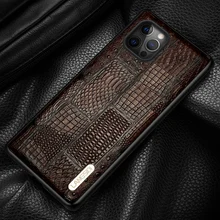 LANGSIDI Real Leather cover case For Iphone 12 pro max  shockproof back cover For iphone 12 pro 12 max xr xs max 7 8 plus fundas