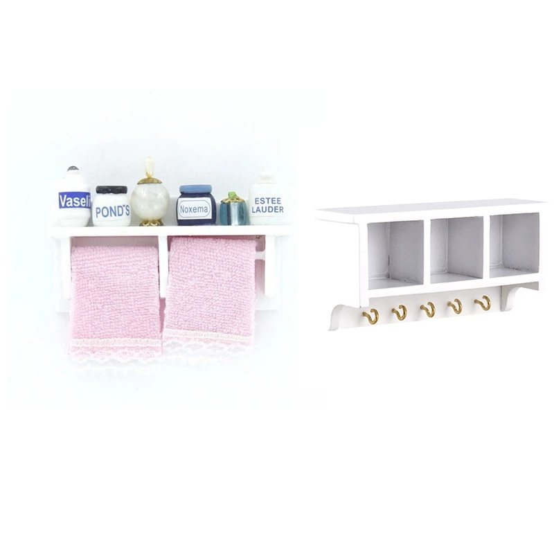 2 шт 1/12 кукольный домик миниатюрное крепление белый ванная деревянная стена и