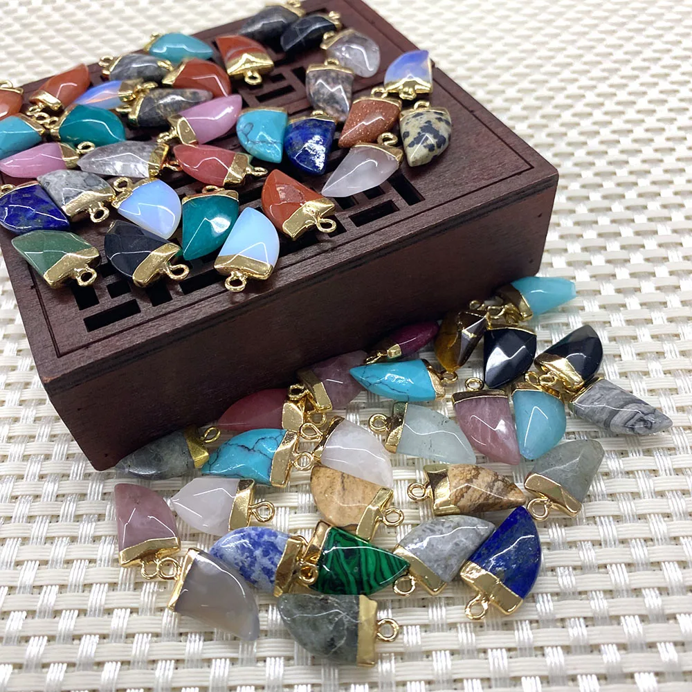 

Wholesale Natural Stone Color Pendant Labradorite Pendant for DIY Jewelry Making Fashion Necklace Bracelet Accessories 10x21 Mm