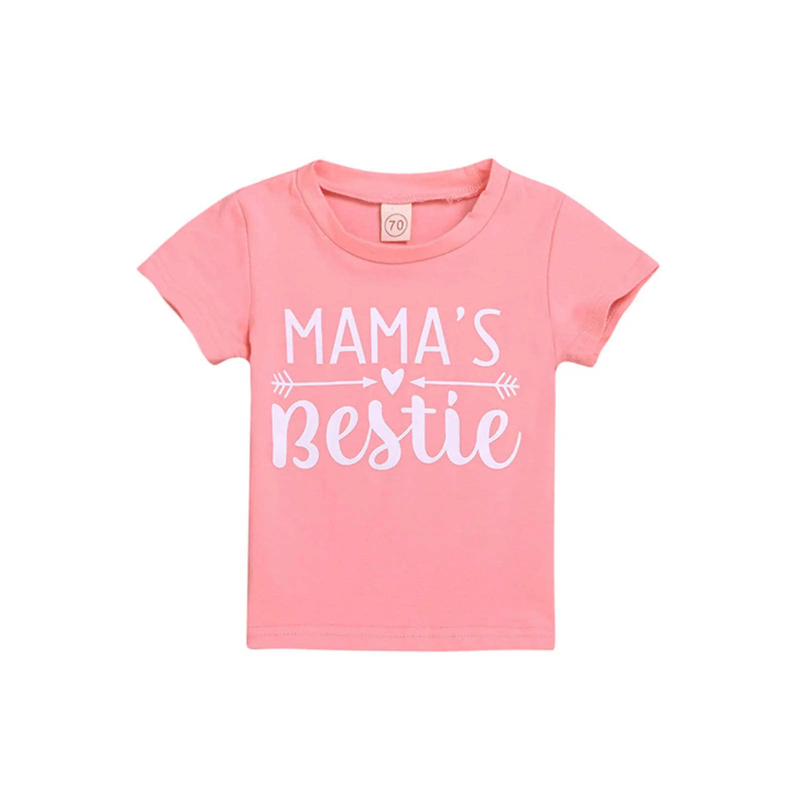 

Summer Newborn Baby Girls Kids Tops Round Seck Short Sleeve Letter Printed T-shirt Toddler Fashion Children's Clothing