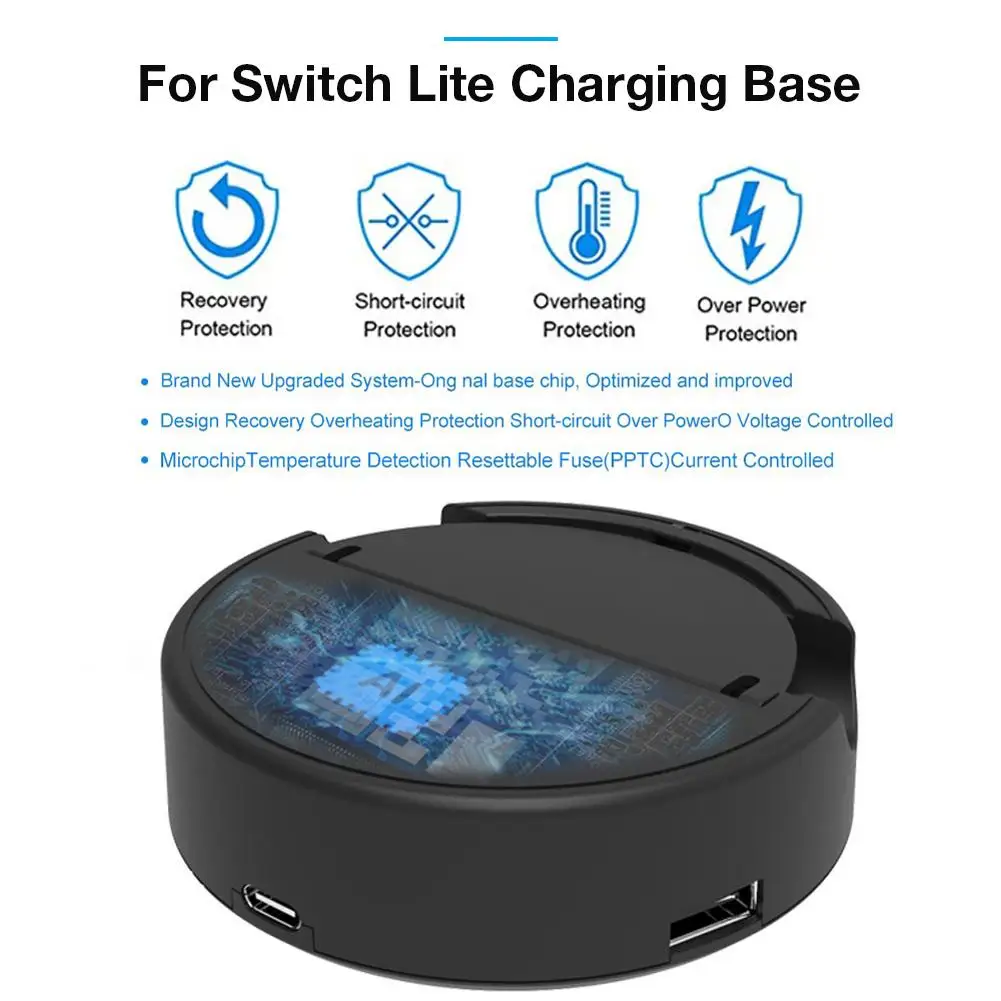 Для Switch Lite Зарядная база портативный хост с откидной подставкой USB внешней ручкой