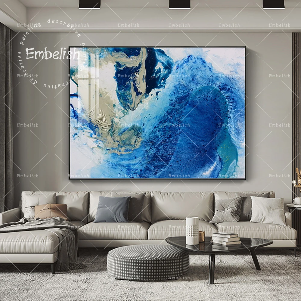 

Embelish 1 Pieces Sea Wave Landscape Modern Home Decor Pictures For Living Room Large Wall Art Posters HD Canvas OiL Paintings