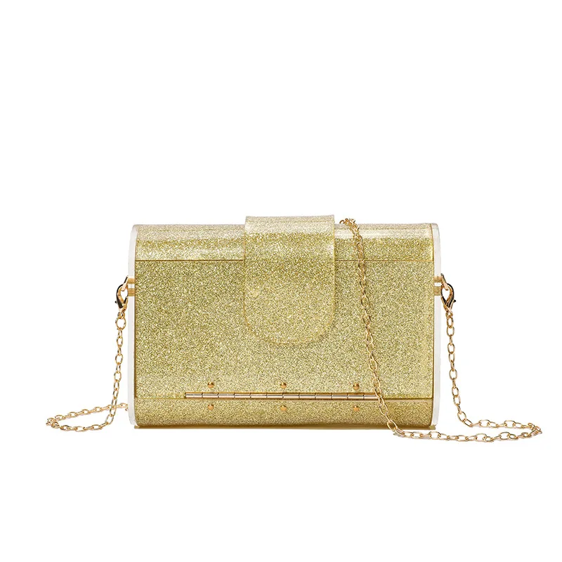 

Women Acrylic Evening Bag Interior Mirror Clutch Purse Luxury Lady Party Prom Chic Dress Handbags Shoulder Bags