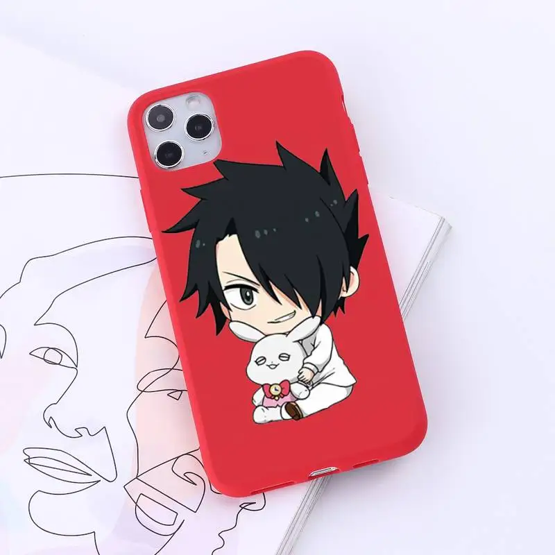 

The Promised Neverland japan anime Phone Case Candy Color for iPhone 6 7 8 11 12 s mini pro X XS XR MAX Plus