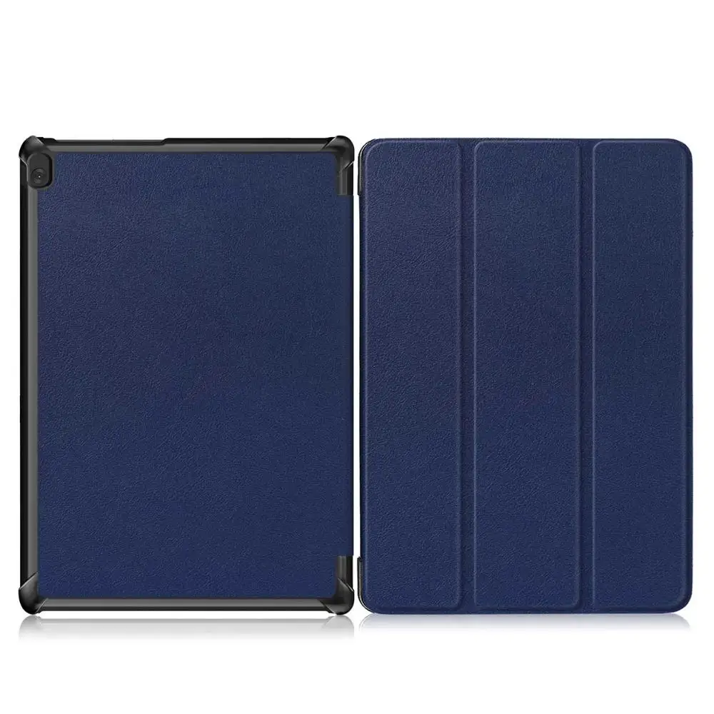 M10-KST-Darkblue Тонкий Магнитный чехол из искусственной кожи для lenovo tab M10 TB-X605L TB-X605F чехол для планшета для lenovo tab M10 HD TB-X505L TB-X505F чехол - Цвет: M10-KST-Darkblue