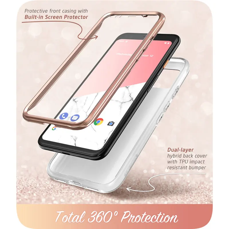 Для Google Pixel 4 XL чехол 6,3 дюймов() I-BLASON Cosmo полный корпус блестящий Мраморный бампер чехол со встроенной защитной пленкой