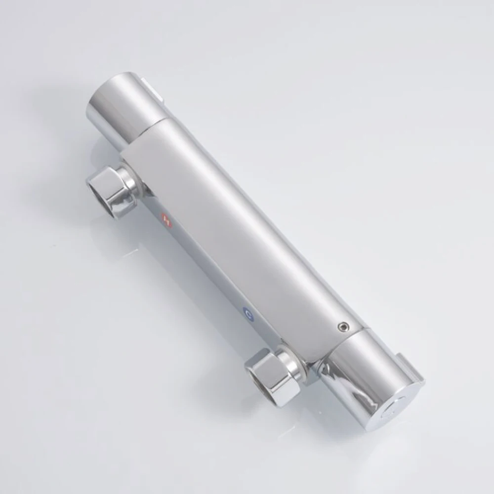 Горячая Распродажа термостатический хромированный медный смеситель для ванны Tap