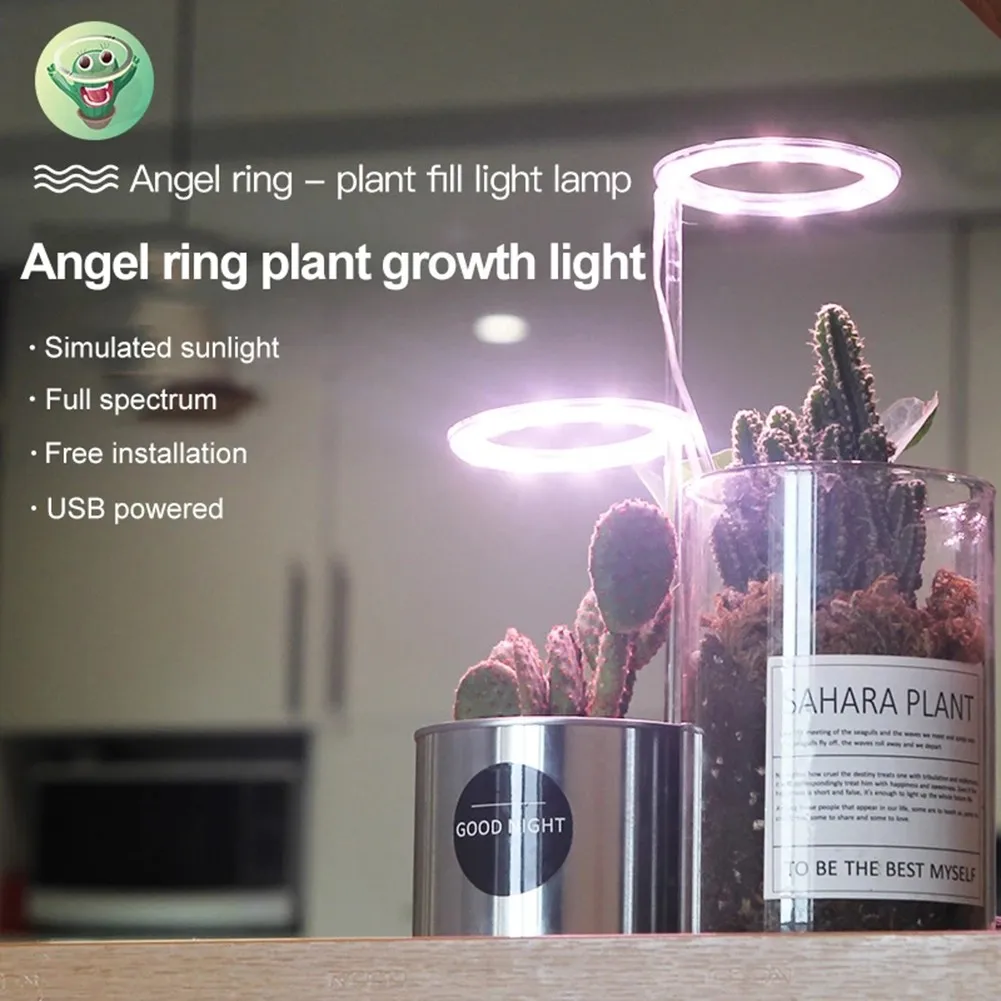 

LED Angel Ring Plant Growth Lamp Plant Angel Light Ring Indoor Full-spectrum Succulent Plant Fill Lamp Greenhouse Grow Light Kit