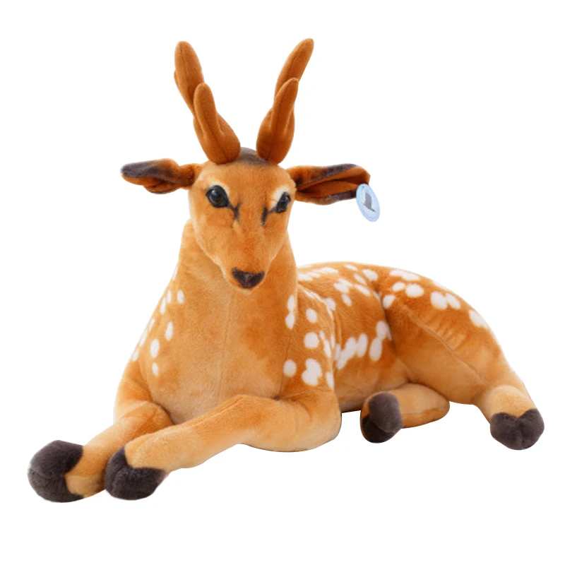 

Sitting Posture Simulation Deer Plush Toy Pillow Staff Sika Deer Toy Children's Doll Children's Toys Christmas Birthday Gifts