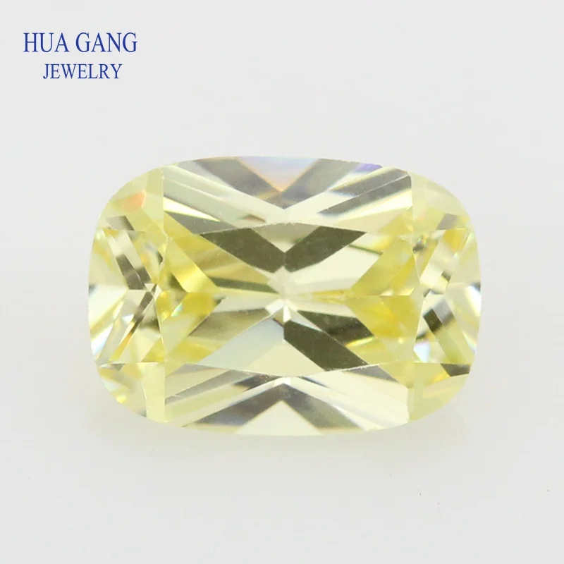 

Baguette Shape Cubic Zirconia Stone Lemon Brilliant Cut Loose CZ Synthetic Gems Beads For Jewelry AAAAA 6x8mm to 12x16mm