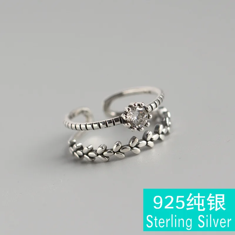 

Кольцо из серебра 925 пробы, регулируемое, в Корейском стиле