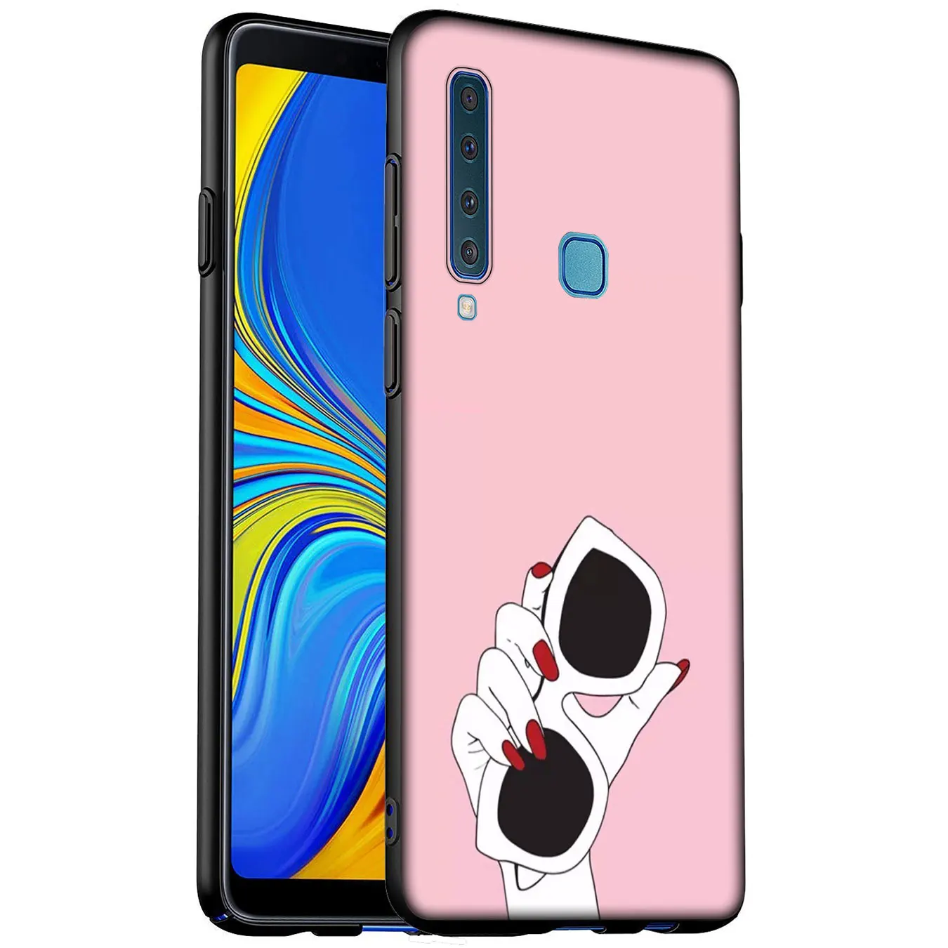 Best Friend Pink Hands Soft Silicone Phone Case for Samsung Galaxy A6 A7 A8 A9 2018 A3 A5 2016 2017 Note 9 8 10 Plus |