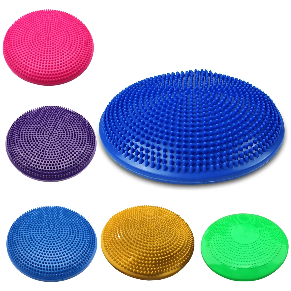 

PVC Inflatable Yoga Balance Ball Mat Training Mat Cushion Stability Sports Point Massage Mat Ball Elastic Massage Ball Fitness