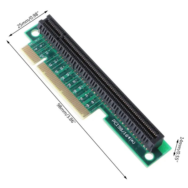 PCI E 8X до 16X переходник Express x8 x16 90 градусов для 1U/2U|Компьютерные кабели и разъемы| |