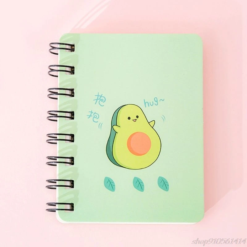 

4pcs Avocado Spiral Coil Notebook Blank Paper Journal Diary Planner Notepad School Supplies Stationery N12 20 Dropshipping