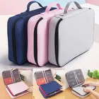 Сумка из водонепроницаемой ткани Оксфорд для мужчин и женщин, портативная многослойная дорожная сумка для удостоверения личности, кредитных карт, паспорта, документов, сумка-Органайзер для хранения