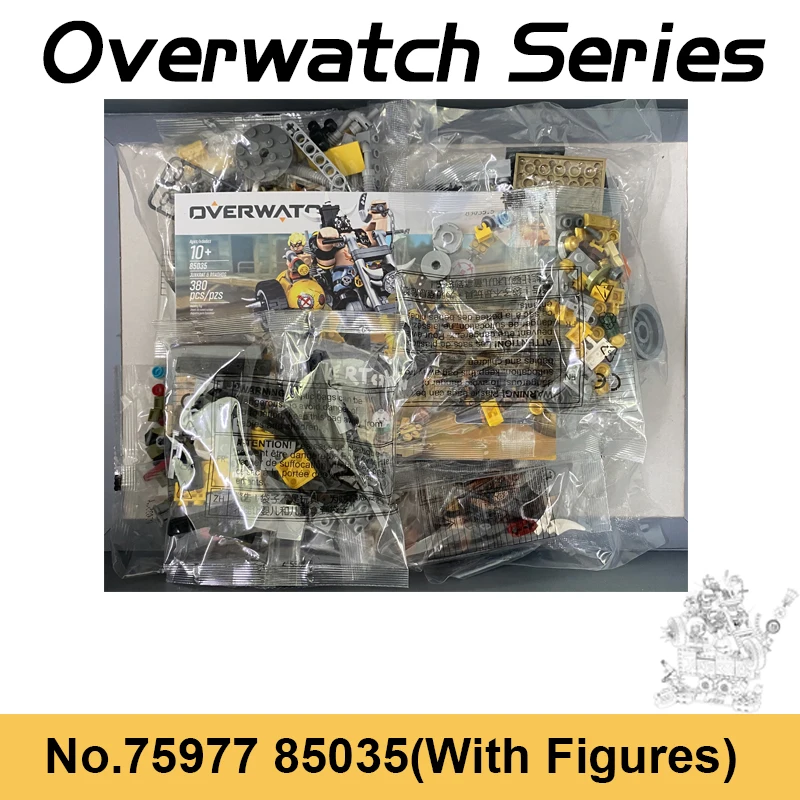 380 шт. серия OW Game Junkrat хомяк мотоцикл Roadhog видеоигры строительные блоки кирпичи