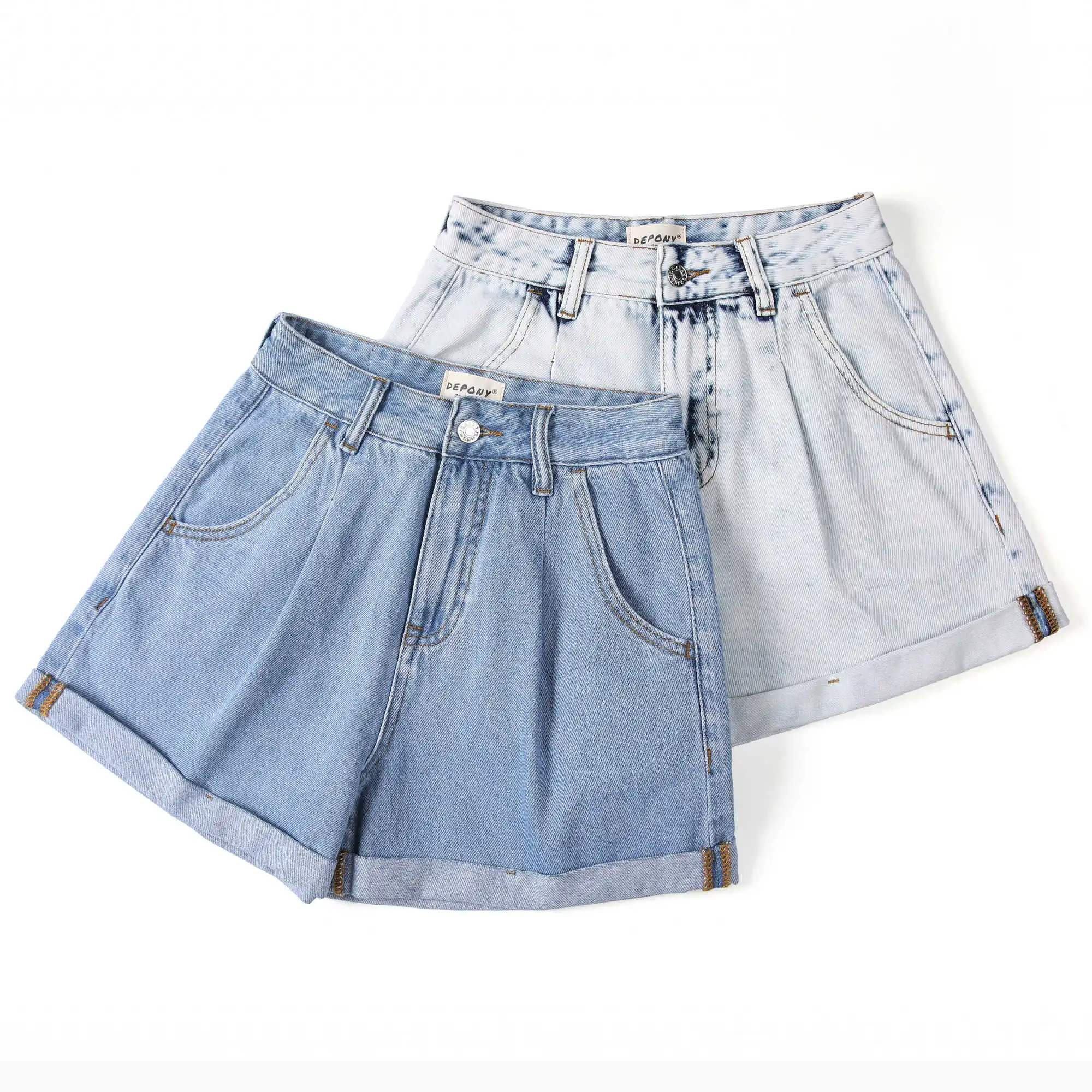 

fashion denim shorts women high waist shorts jeans wide leg casual Female shorts Loose Plus size
